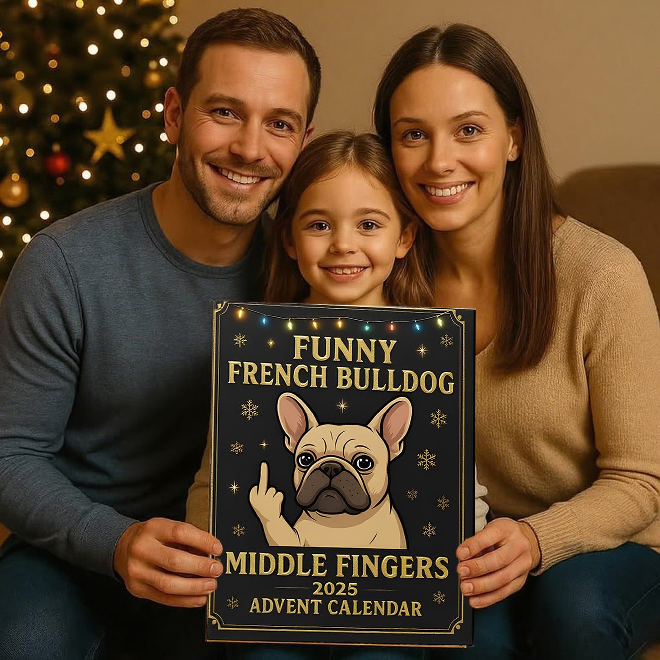 2025 Funny French Bulldog Advent Calendar