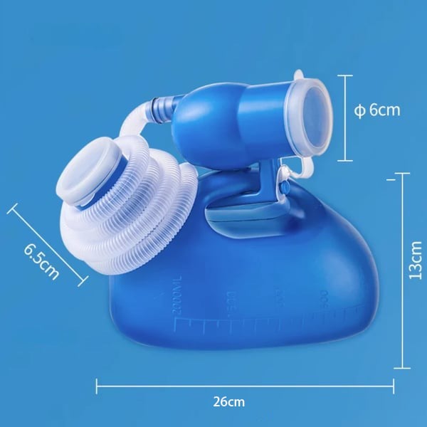2000ml Men's Urinal & 1000ml Female Urinal – Sleep Easy, Stay Dry, No Spills
