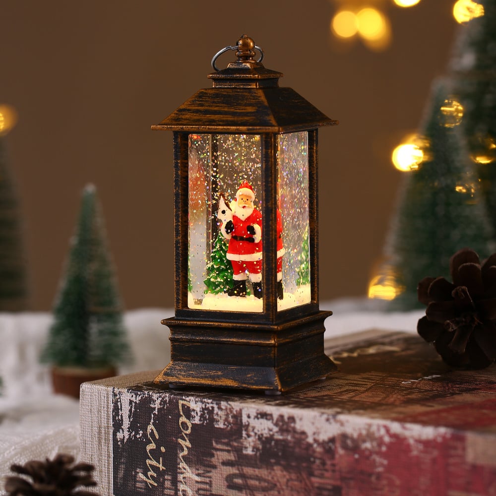(🌲Christmas Hot Sale)Snow Globe Christmas Lantern Decorations