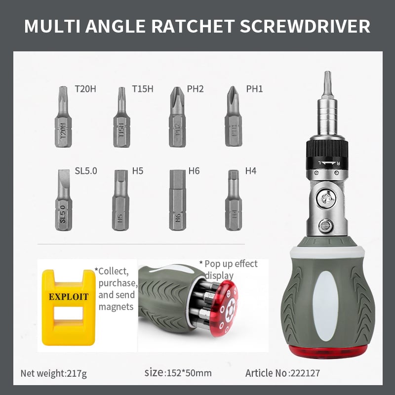 13 In 1 Mini Ratcheting Screwdriver Kit