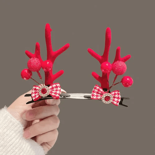 (🎁Christmas Hot Sale- 48% OFF🎁) Reindeer Antlers Xmas Hair Clip