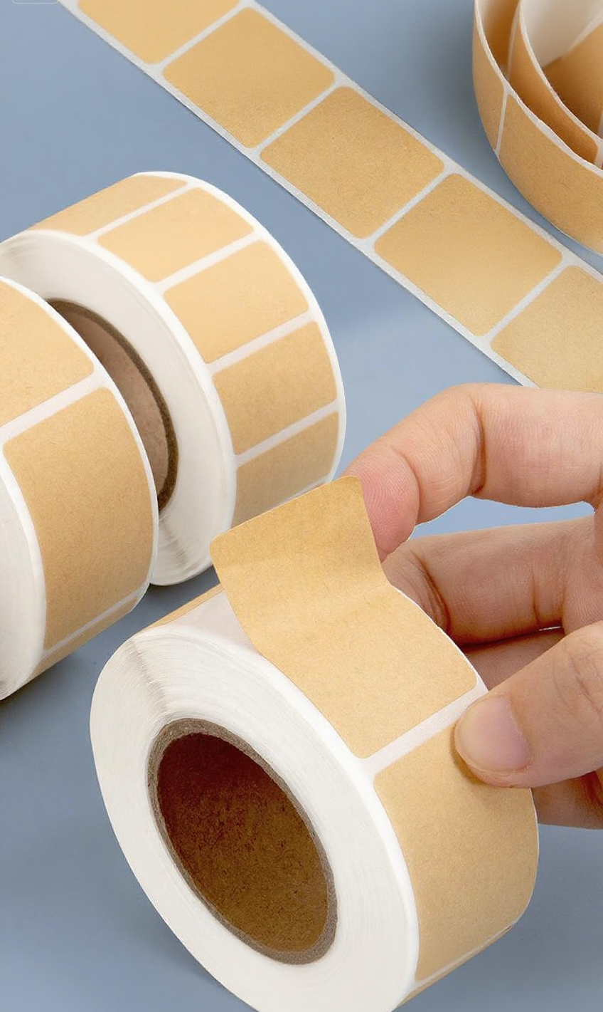 Kraft paper tear-off label sticker