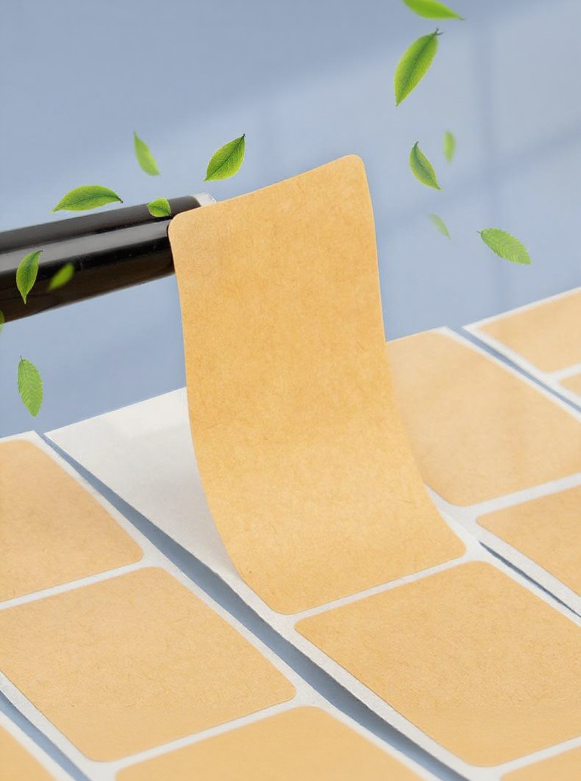 Kraft paper tear-off label sticker