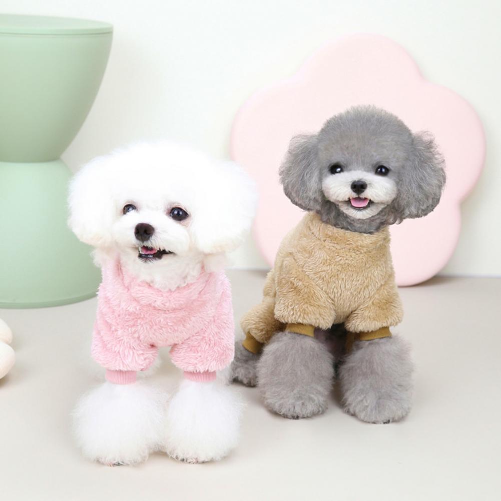 (48% OFF) Fleece Pet Elastic Jumpsuit with Pull Ring