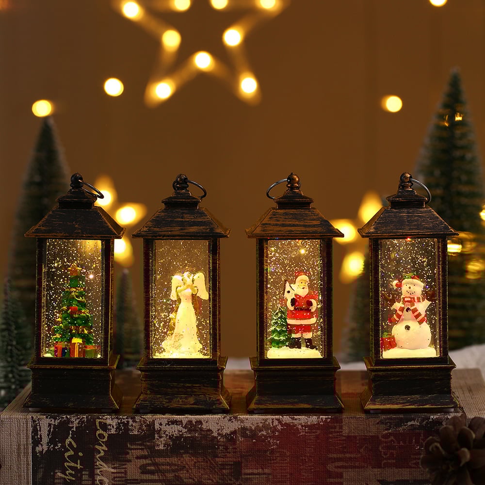 (🌲Christmas Hot Sale)Snow Globe Christmas Lantern Decorations
