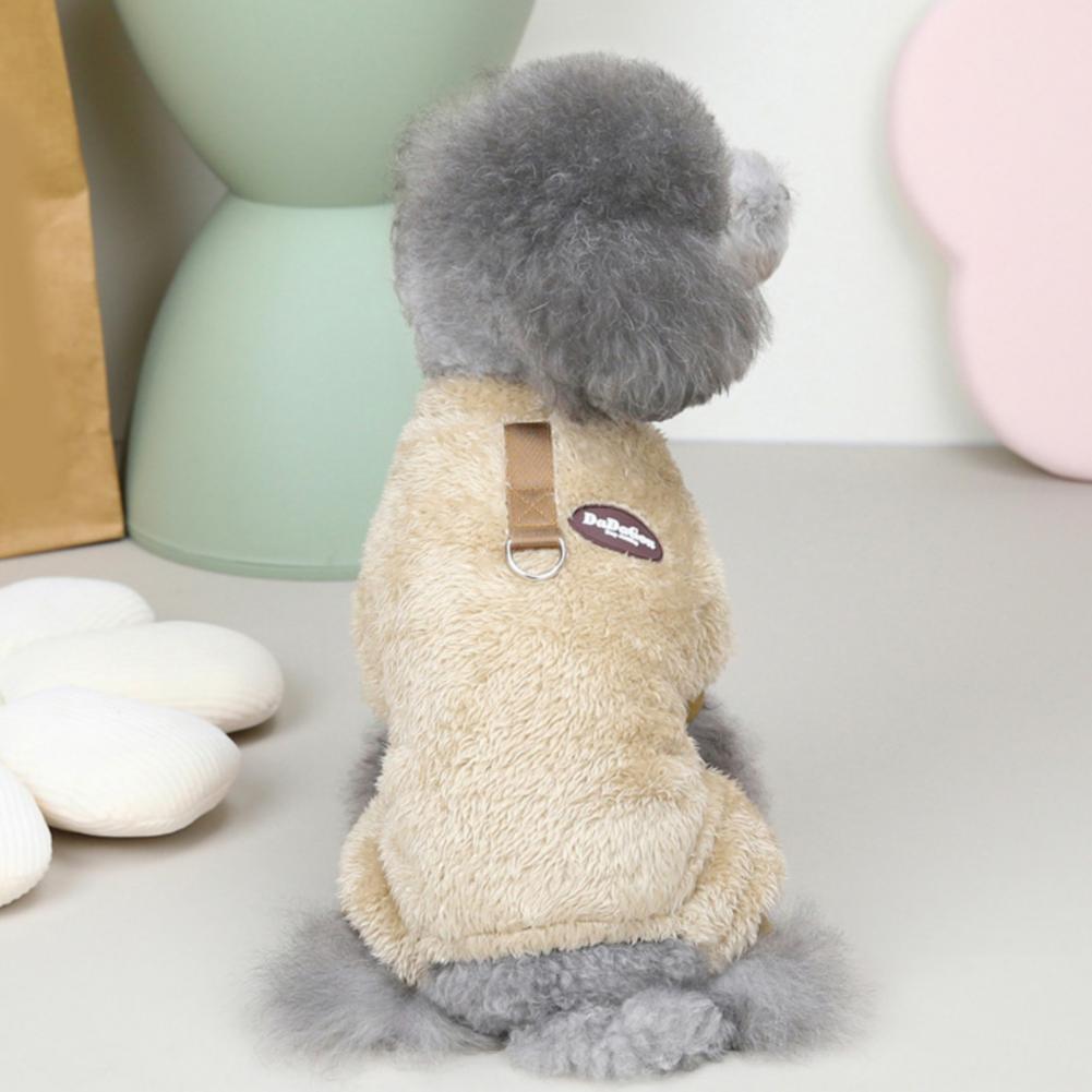 (48% OFF) Fleece Pet Elastic Jumpsuit with Pull Ring