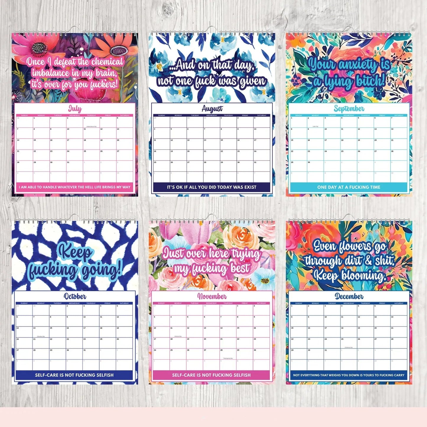 2026 Funny Sweary Mental Health Wall Calendar