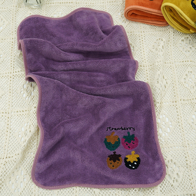 Coral velvet absorbent large towel for washing hair and drying hair