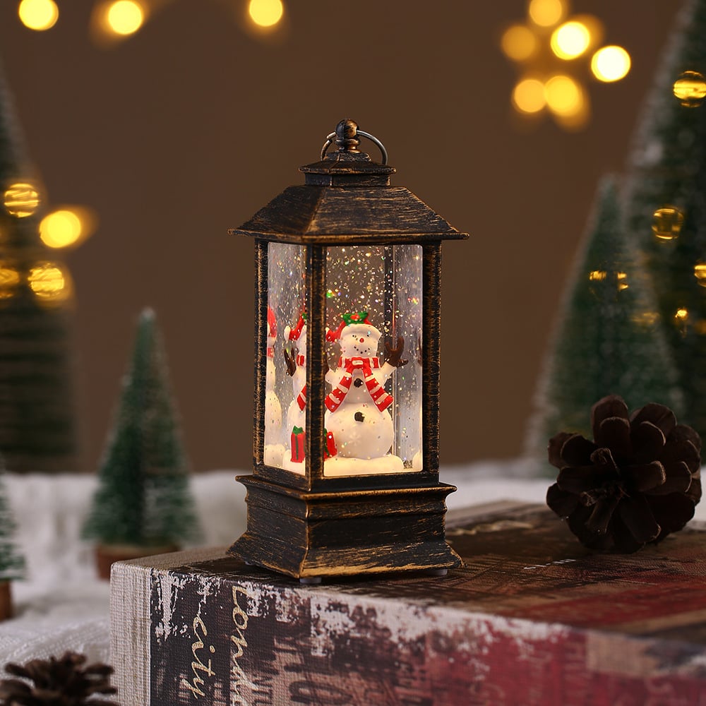 (🌲Christmas Hot Sale)Snow Globe Christmas Lantern Decorations