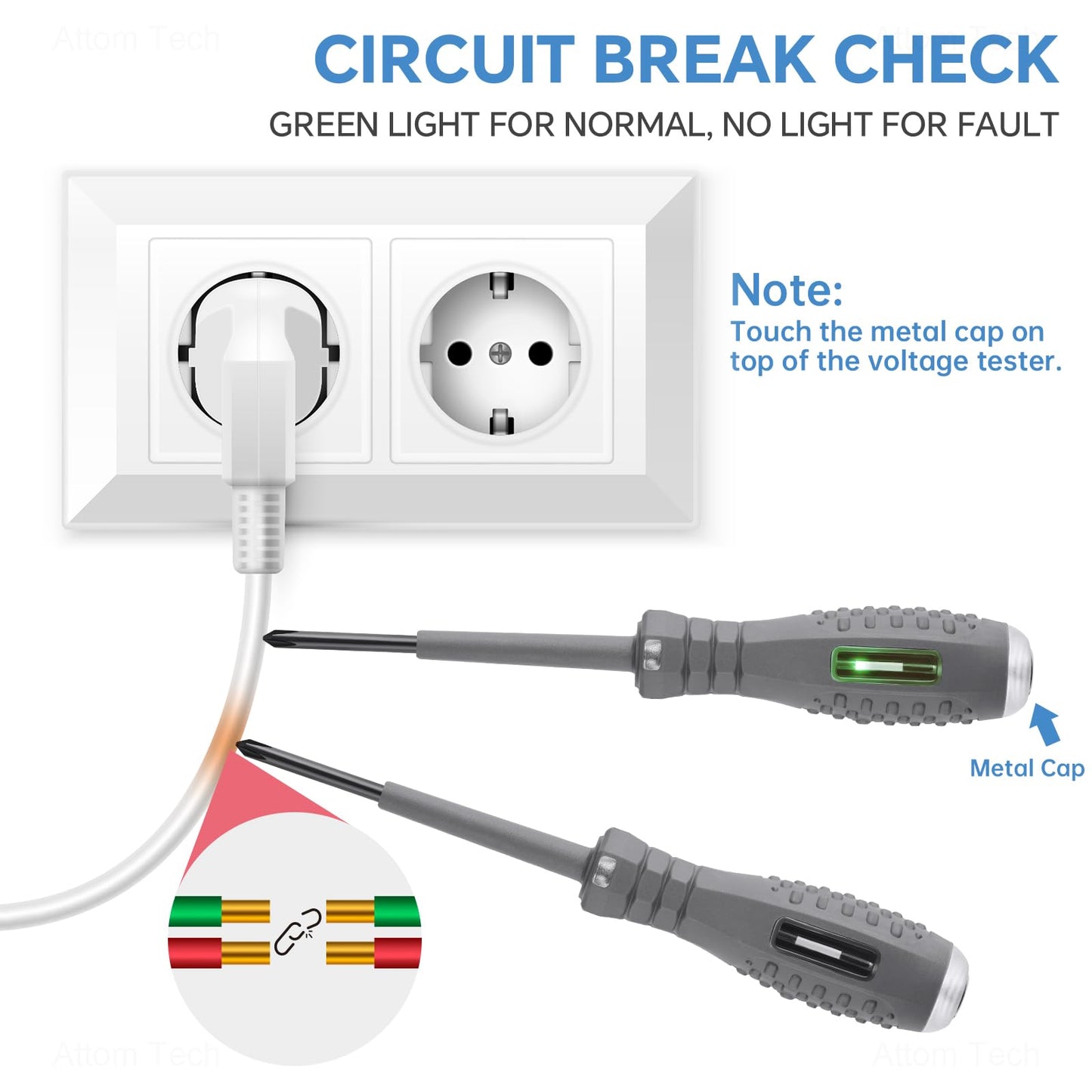 2PCS Voltage Tester Screwdriver Set