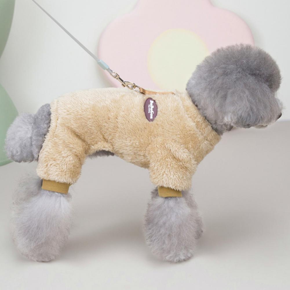 (48% OFF) Fleece Pet Elastic Jumpsuit with Pull Ring