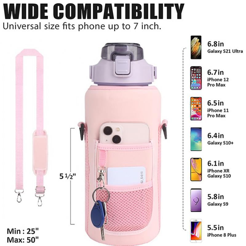 2L Large Capacity Water Bottle with Holder Bag