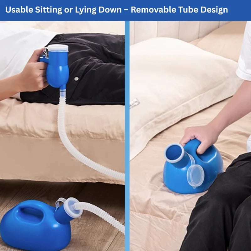 2000ml Men's Urinal & 1000ml Female Urinal – Sleep Easy, Stay Dry, No Spills