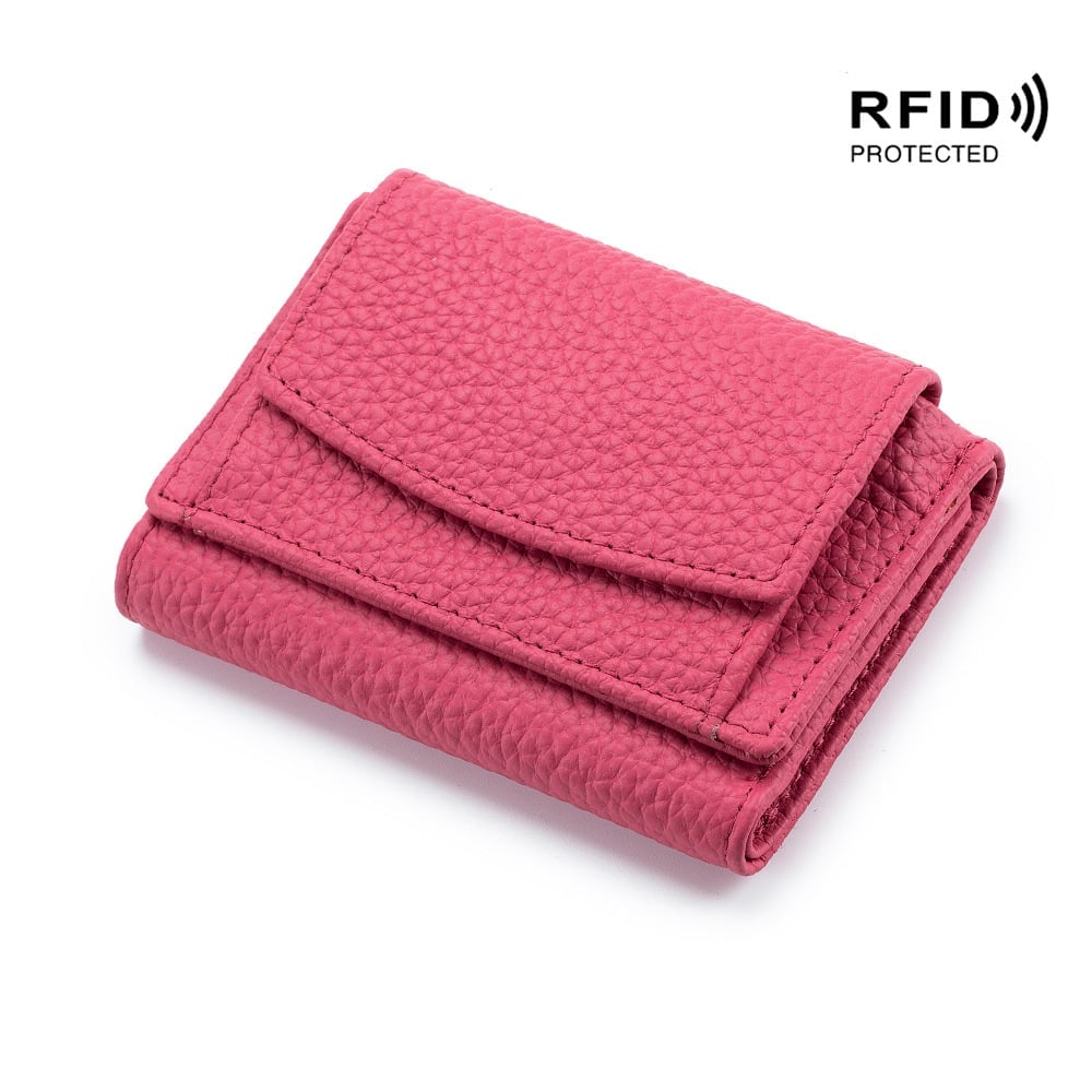 2023 New Genuine Leather RFID Blocking Card Holder Organizer Pocket Mini Wallet