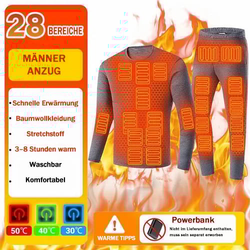 22 Areas Winter Thermal Fleece USB Electric Heating Suit