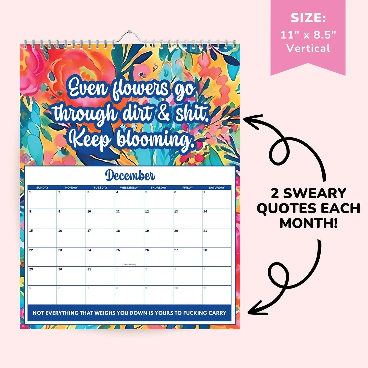 2026 Funny Sweary Mental Health Wall Calendar