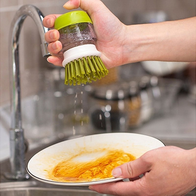 (Hot Sale- 48% OFF)Kitchen Soap Dispensing Palm Brush