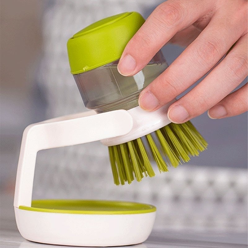 (Hot Sale- 48% OFF)Kitchen Soap Dispensing Palm Brush