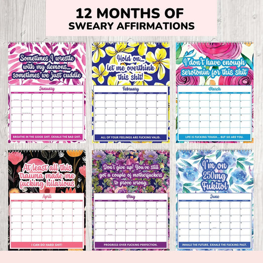 2026 Funny Sweary Mental Health Wall Calendar