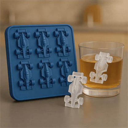 🔥🏎️🧊F1 Ice Mold, 6-Cavity 3D Formula Racing Car Ice Mold for Whiskey