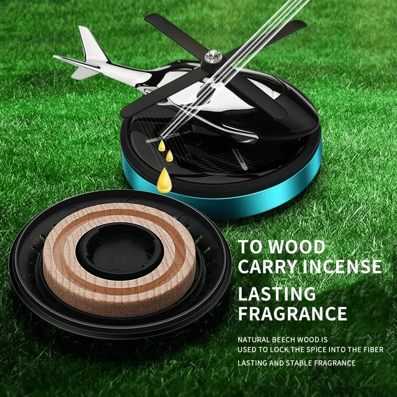 (⏰49% OFF)-🎁Metal Solar Helicopter Air Freshener v2.0 - 🔥Free air freshener