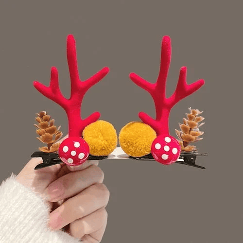 (🎁Christmas Hot Sale- 48% OFF🎁) Reindeer Antlers Xmas Hair Clip