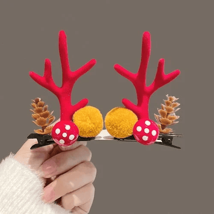 (🎁Christmas Hot Sale- 48% OFF🎁) Reindeer Antlers Xmas Hair Clip