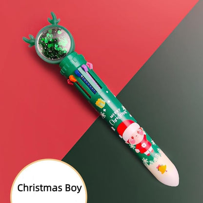(🎁Early Christmas Hot Sale- 48% OFF🎁) Cute Christmas Glitter Pen Set - Buy 6 Get EXTRA  20% OFF & FREE SHIPPING