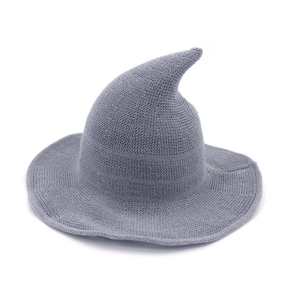 🔥👻Women Gothic Knitting Black Wizard Hat