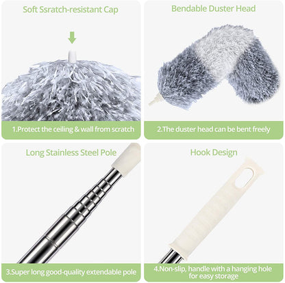 (Hot Sale 48% OFF)Microfiber Feather Extendable Duster(Stretch to 280cm/110in)