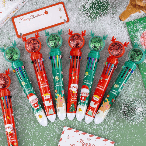 (🎁Early Christmas Hot Sale- 48% OFF🎁) Cute Christmas Glitter Pen Set - Buy 6 Get EXTRA  20% OFF & FREE SHIPPING