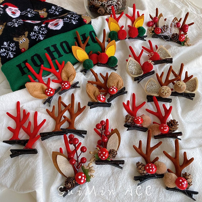 (🎁Christmas Hot Sale- 48% OFF🎁) Reindeer Antlers Xmas Hair Clip