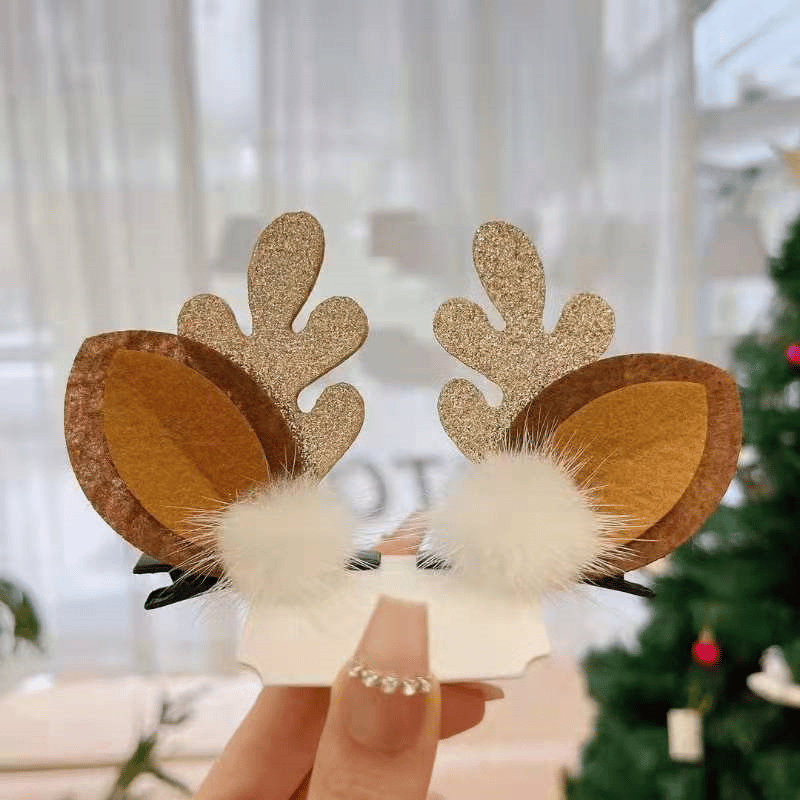 (🎁Christmas Hot Sale- 48% OFF🎁) Reindeer Antlers Xmas Hair Clip