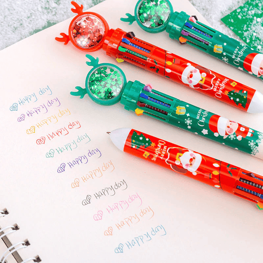 (🎁Early Christmas Hot Sale- 48% OFF🎁) Cute Christmas Glitter Pen Set - Buy 6 Get EXTRA  20% OFF & FREE SHIPPING