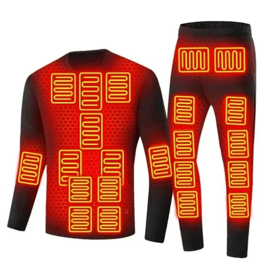 22 Areas Winter Thermal Fleece USB Electric Heating Suit