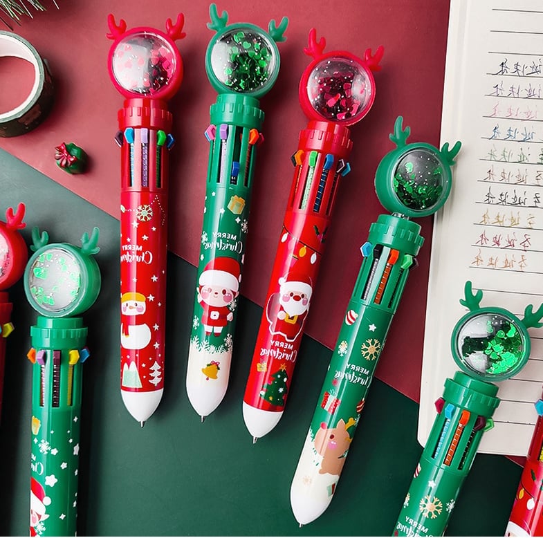 (🎁Early Christmas Hot Sale- 48% OFF🎁) Cute Christmas Glitter Pen Set - Buy 6 Get EXTRA  20% OFF & FREE SHIPPING