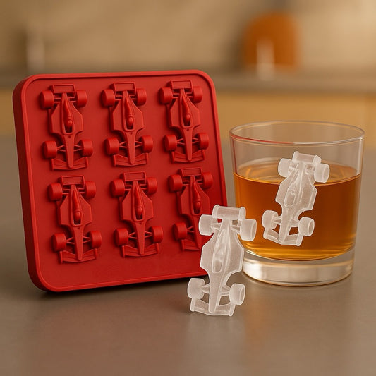 🔥🏎️🧊F1 Ice Mold, 6-Cavity 3D Formula Racing Car Ice Mold for Whiskey