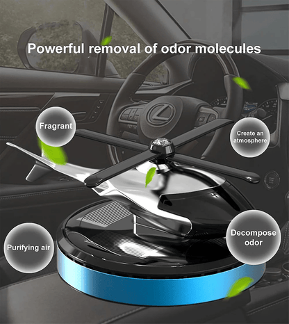 (⏰49% OFF)-🎁Metal Solar Helicopter Air Freshener v2.0 - 🔥Free air freshener