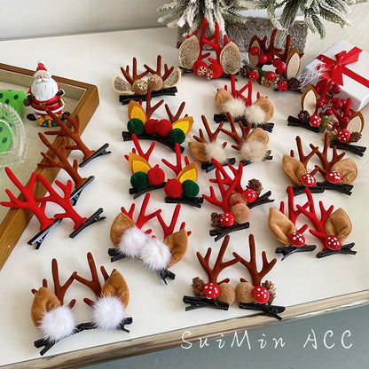(🎁Christmas Hot Sale- 48% OFF🎁) Reindeer Antlers Xmas Hair Clip