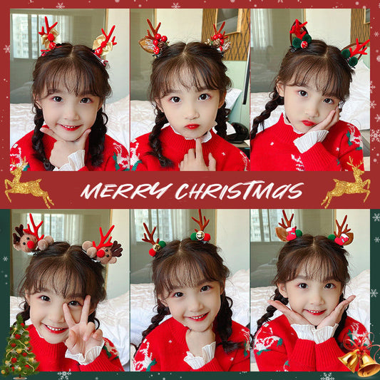(🎁Christmas Hot Sale- 48% OFF🎁) Reindeer Antlers Xmas Hair Clip