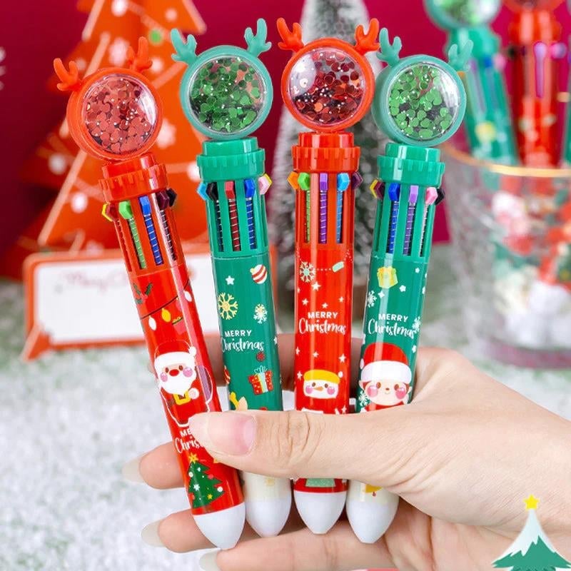 (🎁Early Christmas Hot Sale- 48% OFF🎁) Cute Christmas Glitter Pen Set - Buy 6 Get EXTRA  20% OFF & FREE SHIPPING