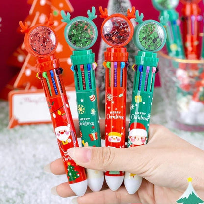 (🎁Early Christmas Hot Sale- 48% OFF🎁) Cute Christmas Glitter Pen Set - Buy 6 Get EXTRA  20% OFF & FREE SHIPPING