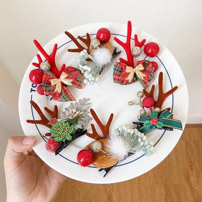 (🎁Christmas Hot Sale- 48% OFF🎁) Reindeer Antlers Xmas Hair Clip