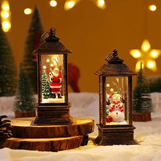 (🌲Christmas Hot Sale)Snow Globe Christmas Lantern Decorations