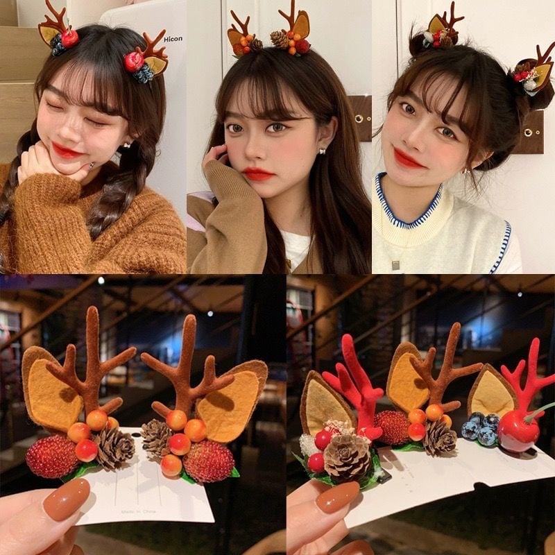 (🎁Christmas Hot Sale- 48% OFF🎁) Reindeer Antlers Xmas Hair Clip